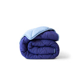 comforter on white cart image blue
