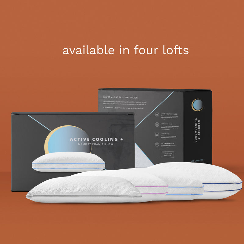 Active Cooling + Pillow is available in 4 lofts.