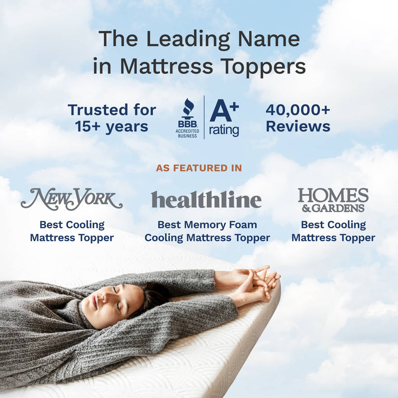 Featured in New York Magazine, Healthline, and Homes & Gardens for Best Cooling Mattress Topper
