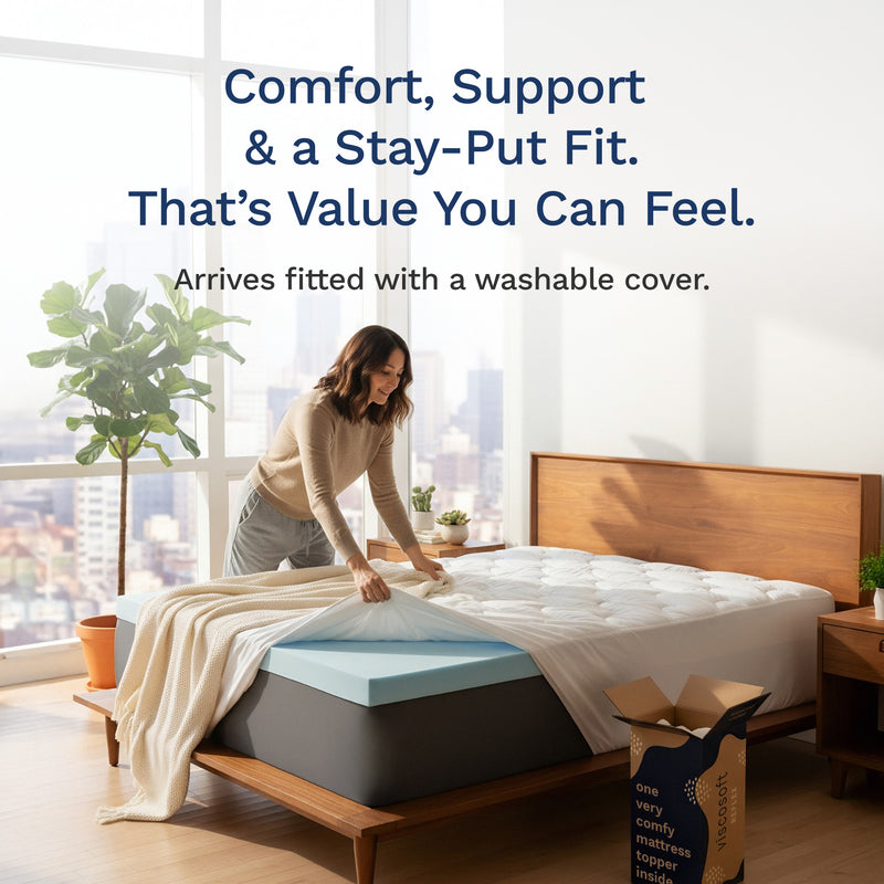 Comfort, support and a stay-put fit. That's value you can feel. Arrives fitted with a washable cover.