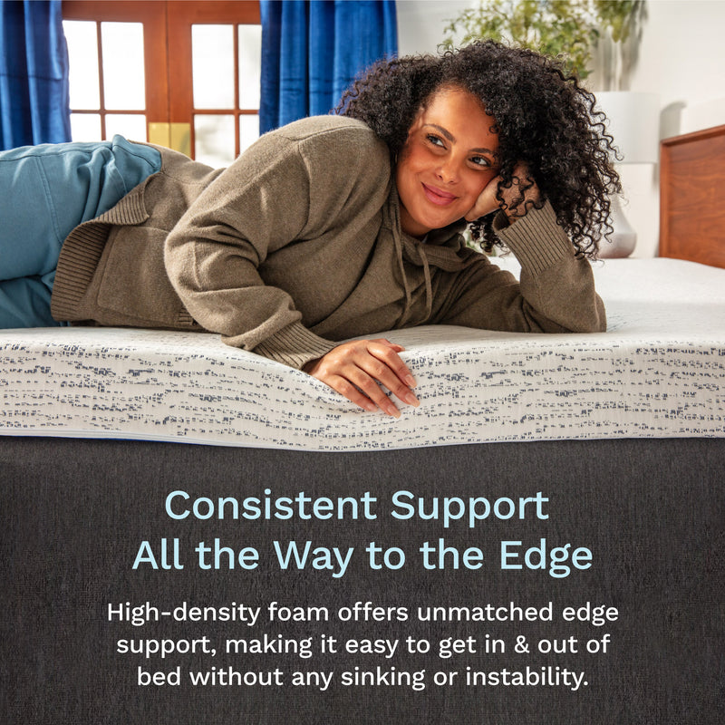 High-density foam offers unmatched edge support, making it easy to get in & out of bed without sinking or instability.