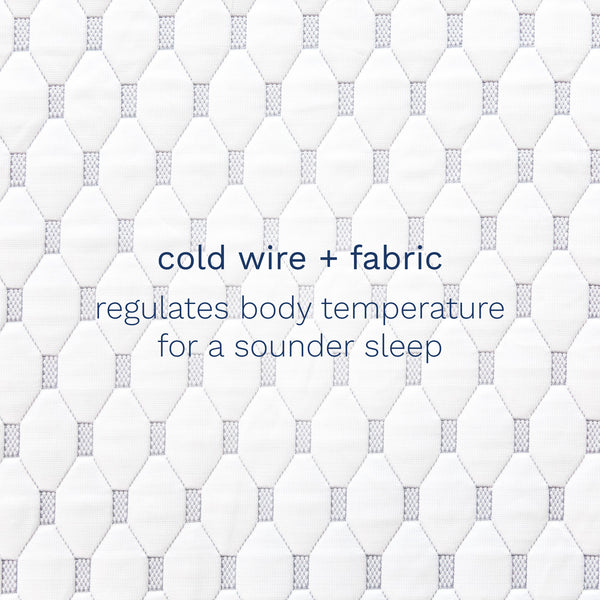 Cold Wire+ fabric regulates body temperature for a sounder sleep. (No Script, Alternate View)
