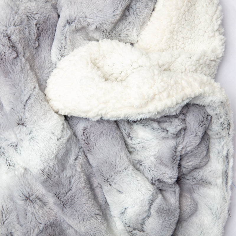 Premium Bedding Reversible Faux Fur Sherpa Blanket ViscoSoft